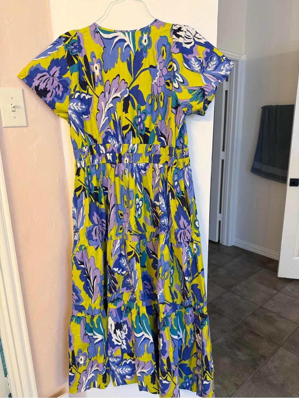 Anthropologie Somerset Maxi purple green Floral Dress 1X - Picture 5 of 7